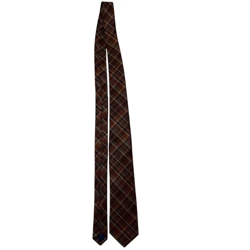 MICHELSONS Est. 1937 Brown Silk Work Attire Busness Tie